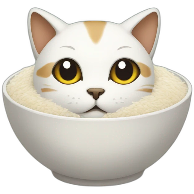 cat with rice emoji