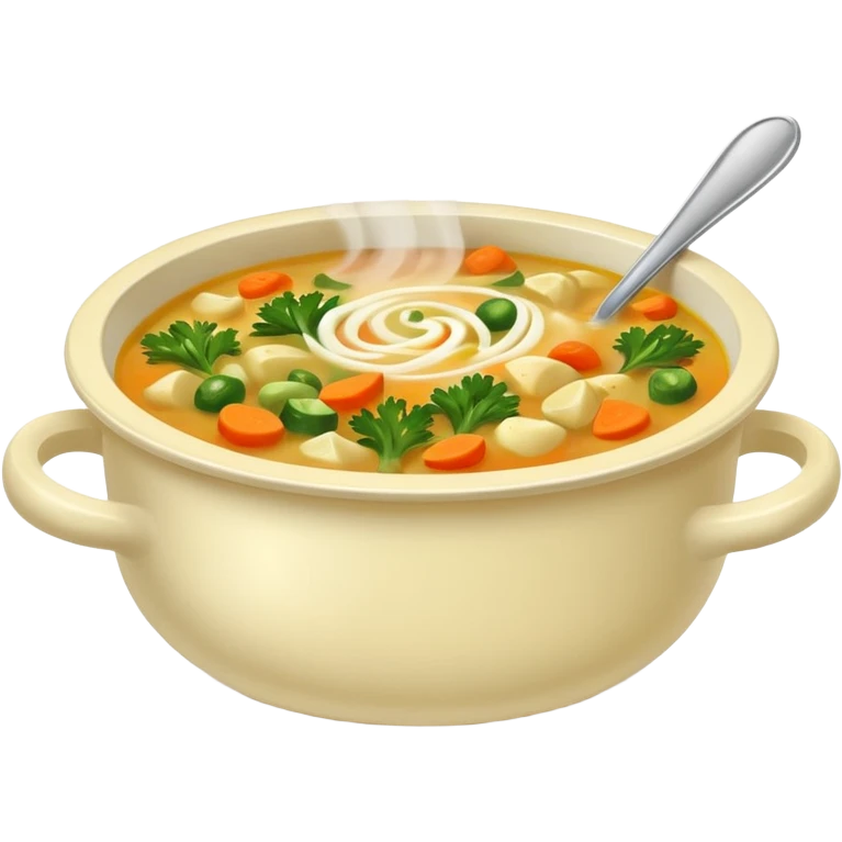 yummy soup in bowl emoji