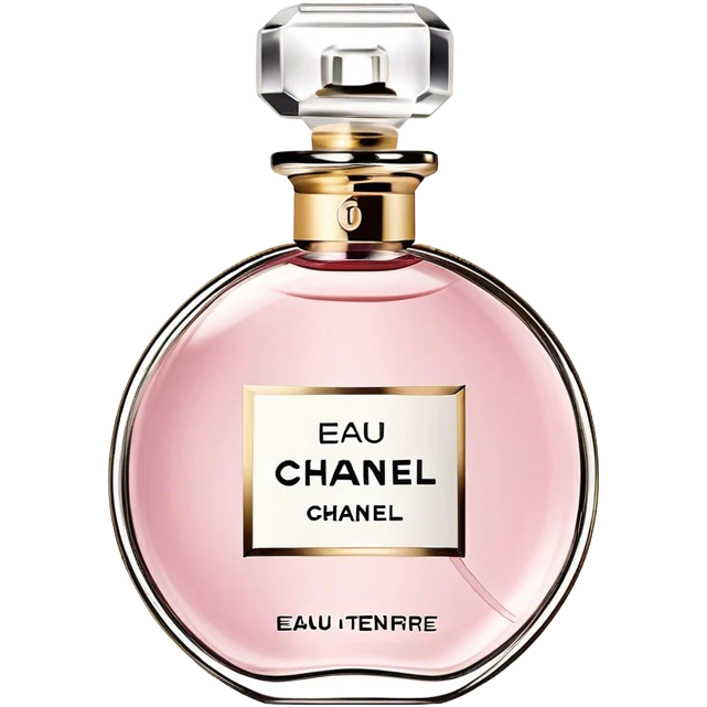 Chanel eau tendre, round bottle emoji
