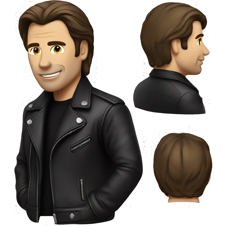 John travolta in leather jacket emoji