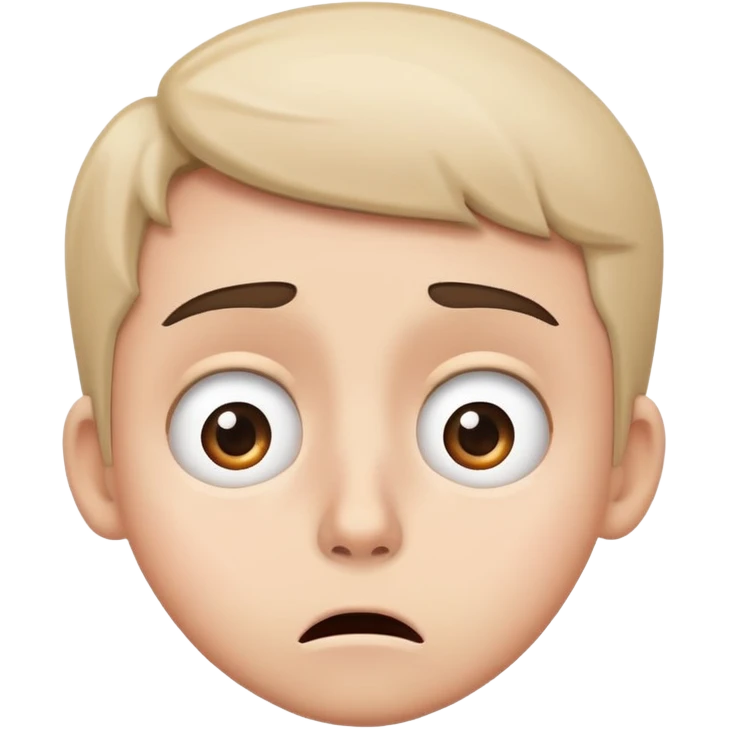 Suprised and sad emoji