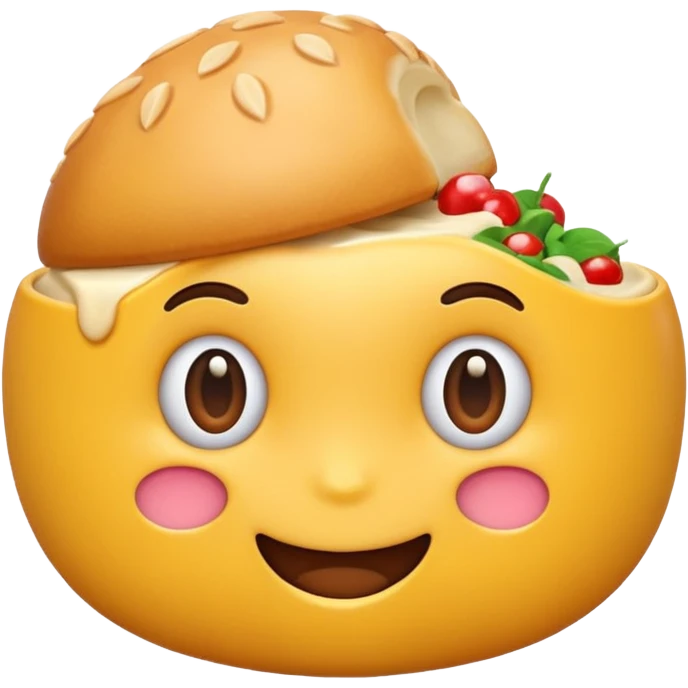 3D emoji symbolizing discovery and curiosity, trying new things, food theme, cute and modern, soft lighting, glossy, isolated, no background
 emoji