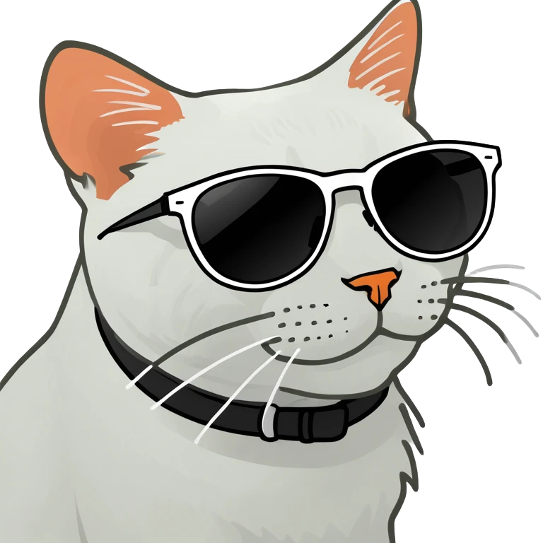 Cat with sunglasses emoji