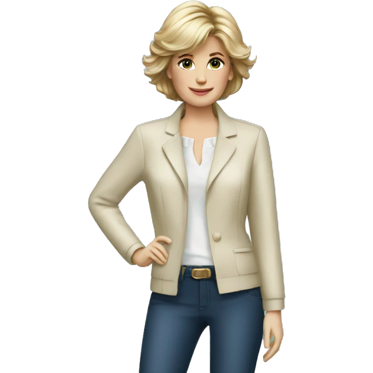 lady diana with modern clothes emoji