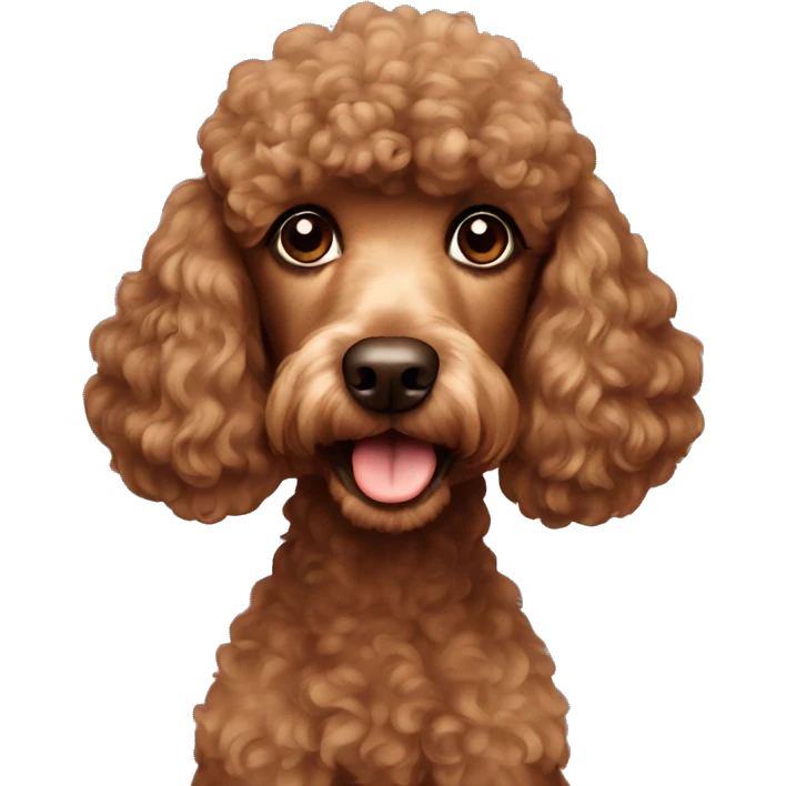 Brown poodle emoji