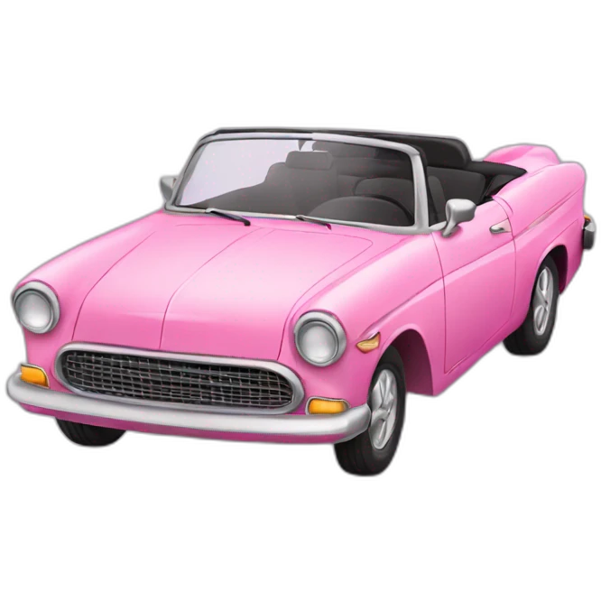 pink convertible car emoji