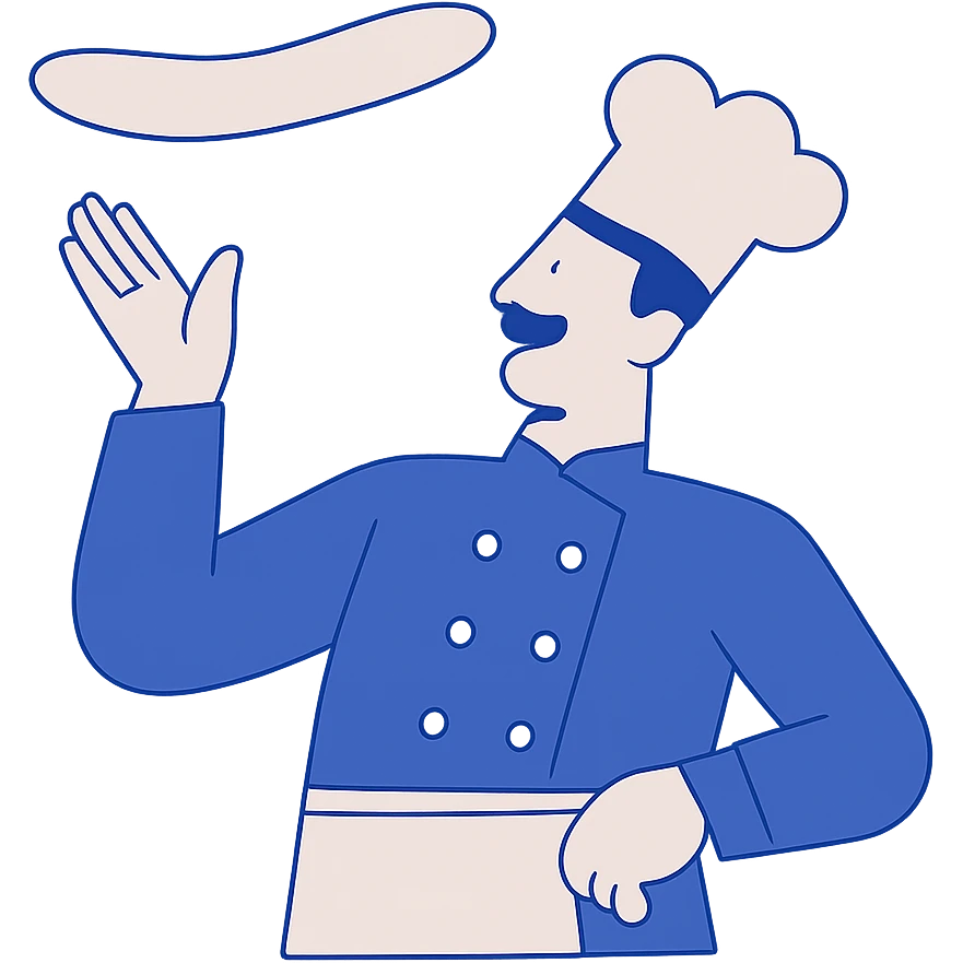 Italian chef tossing pizza in the air emoji