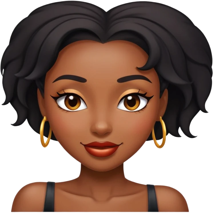 beautiful sexy ebony girl winking emoji