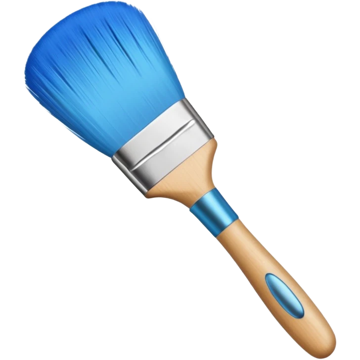 Blue make up brush emoji