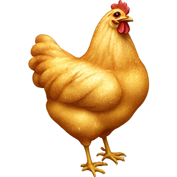 a sparkling chicken nugg emoji