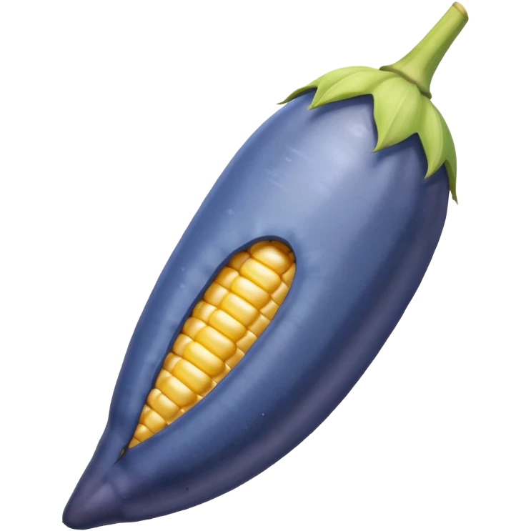 Realistic emoji of a corn blue emoji