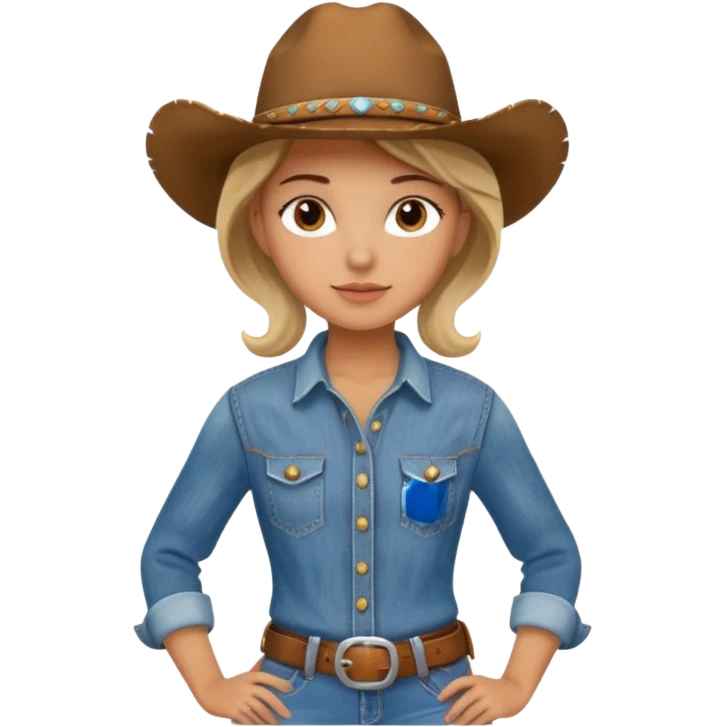 girl cowboy emoji