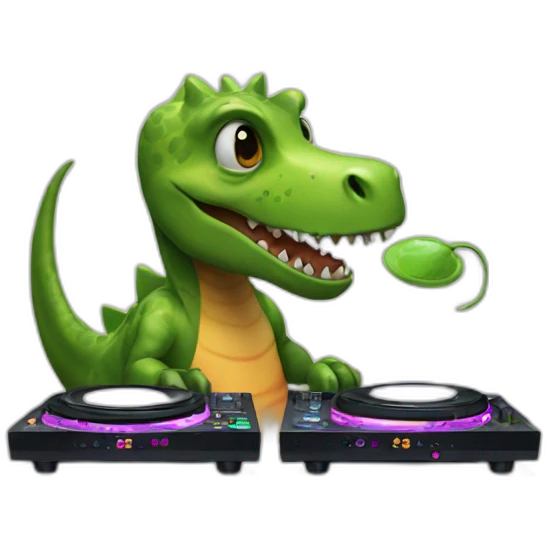 Dj dinosaur emoji