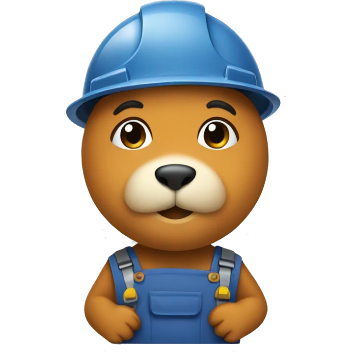 a gopher as construction worker emoji