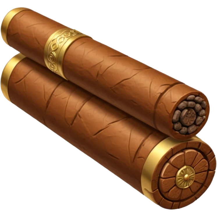 cigar with bloc in ios style horizontaly emoji