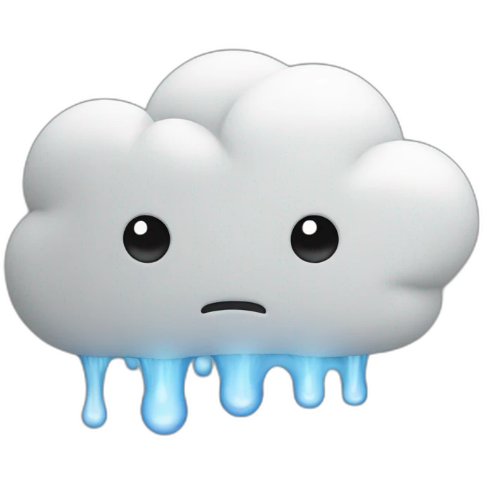 a bot that's leaking a cloud of "thoughts." emoji