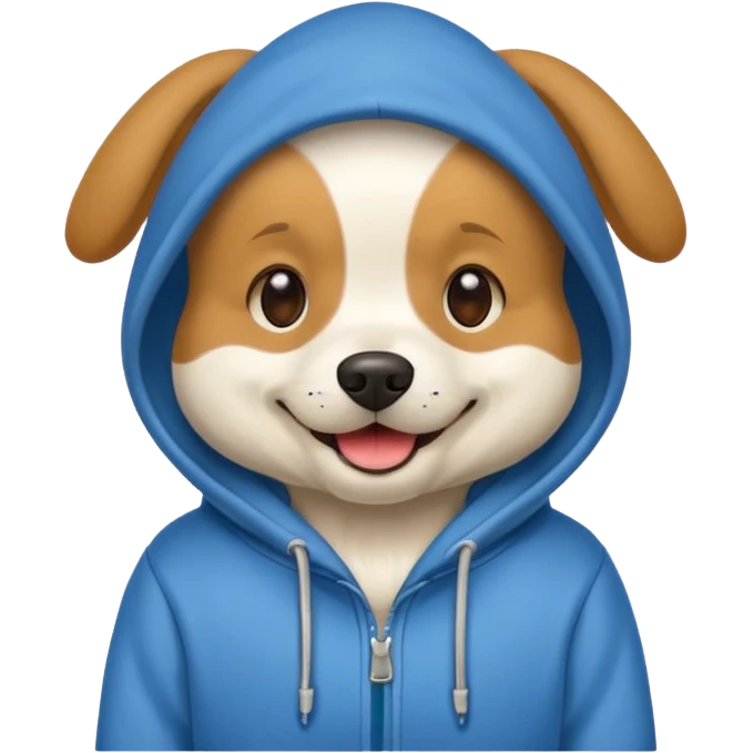 Dog wearing a hoodie  emoji