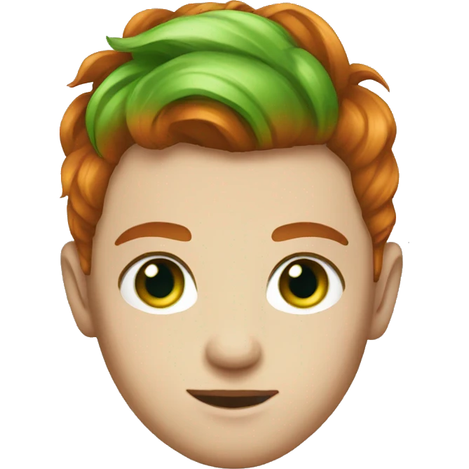 Scarlet hair green eyes  emoji