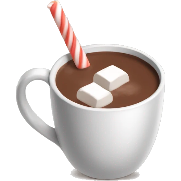 aesthetic hot cocoa with marshmallows emoji