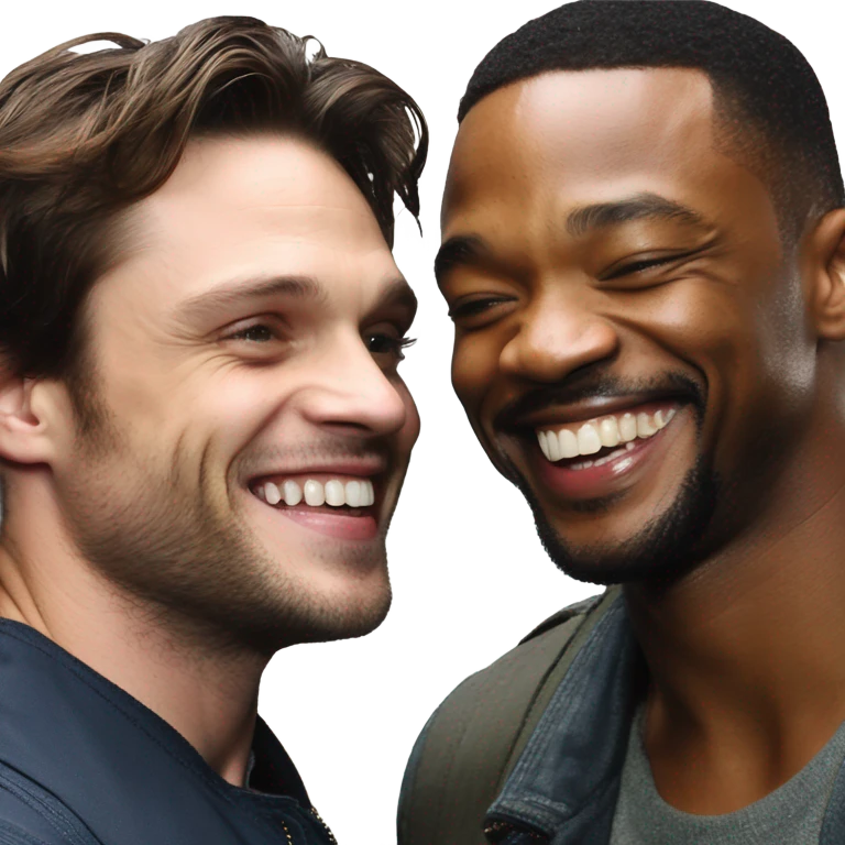 Sebastian Stan and Anthony Mackie being besties  emoji