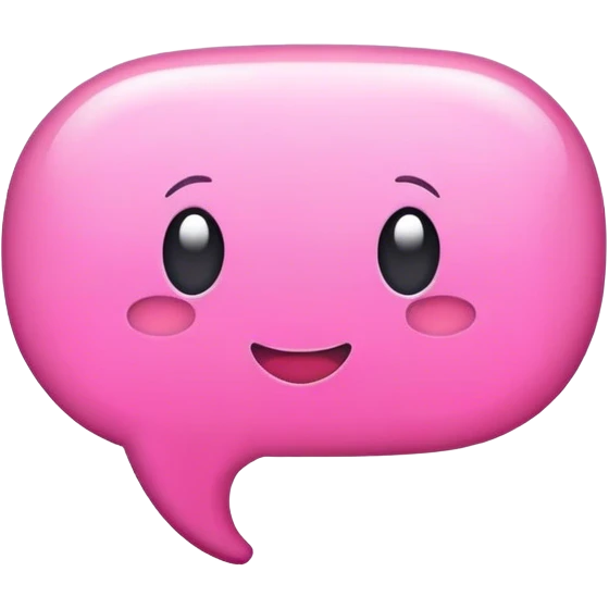 balão de fala rosa emoji