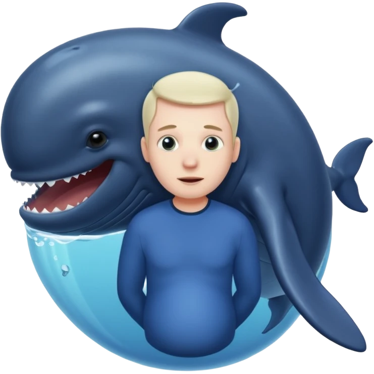 man inside the belly of a whale emoji