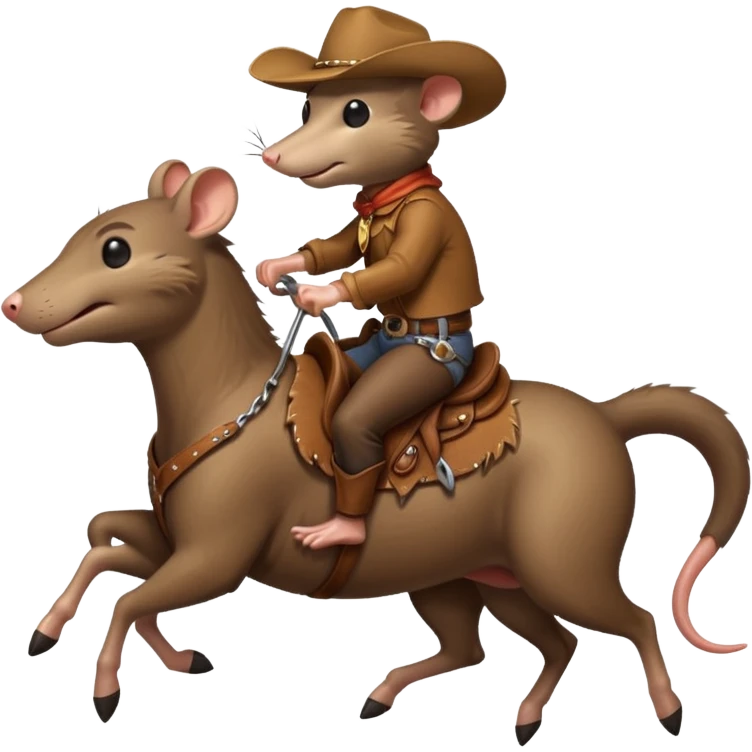 Rat riding a bronco  emoji
