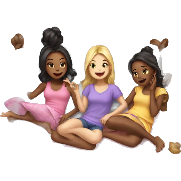 sleepover girls party emoji