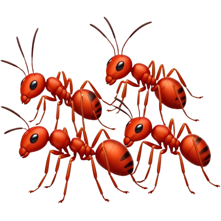 cute red ants emoji