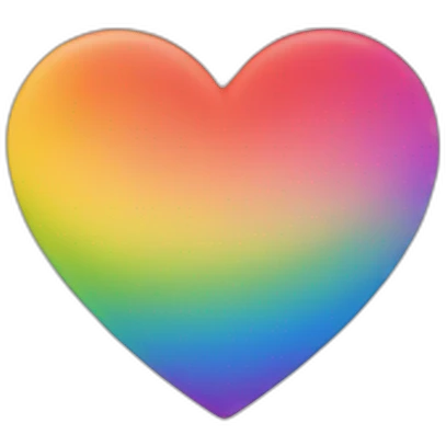 Ombré rainbow heart emoji