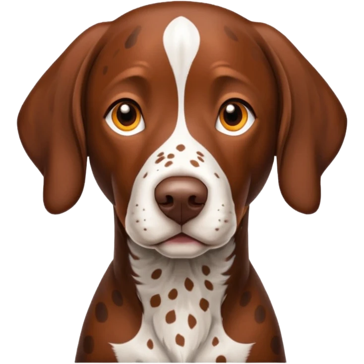 orange spotted german short haired pointer emoji