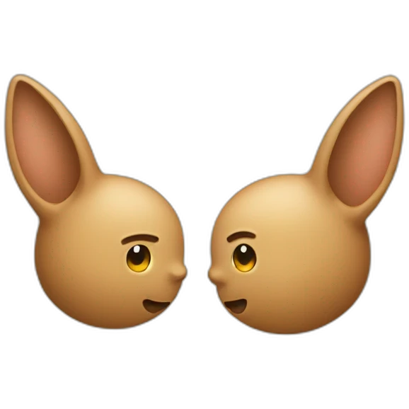 two ears listening to words in a conversation emoji