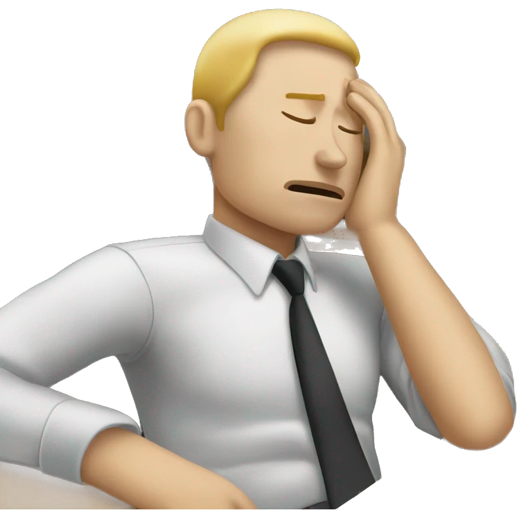 sleeping boring office job emoji