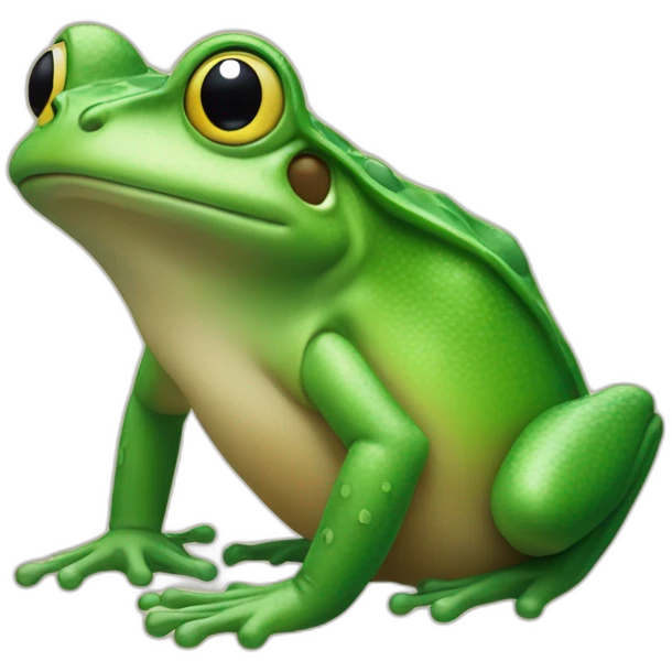 grenouille sur un chanpignon emoji