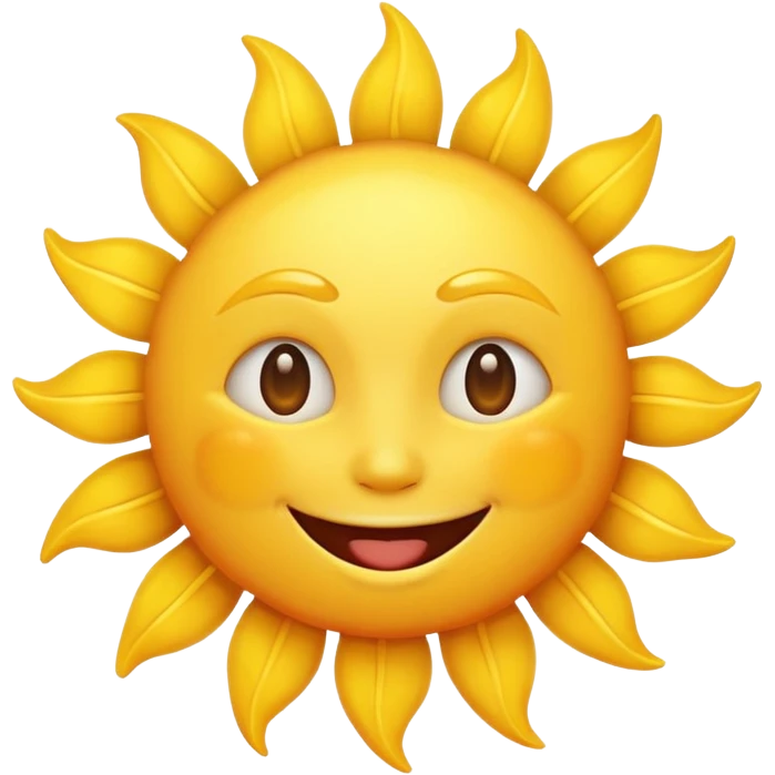 smiling sun emoji, simple and cheerful emoji