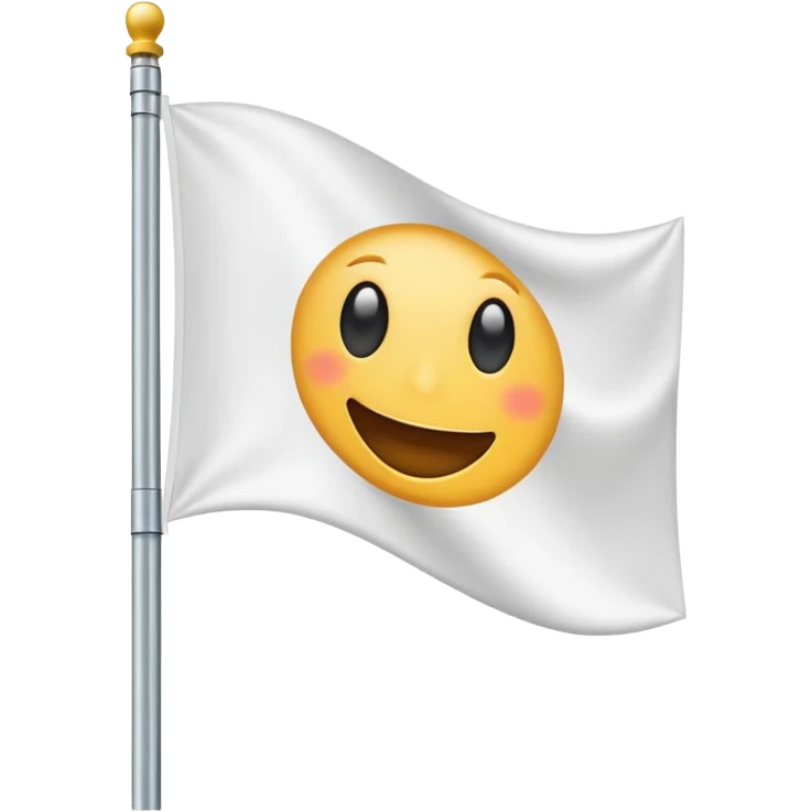 White flag on pole  emoji