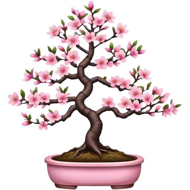Cute small baby Sakura cherry blossom Bonsai tree  emoji