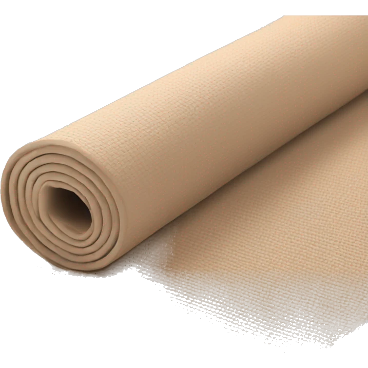 beige half rolled out yoga mat emoji