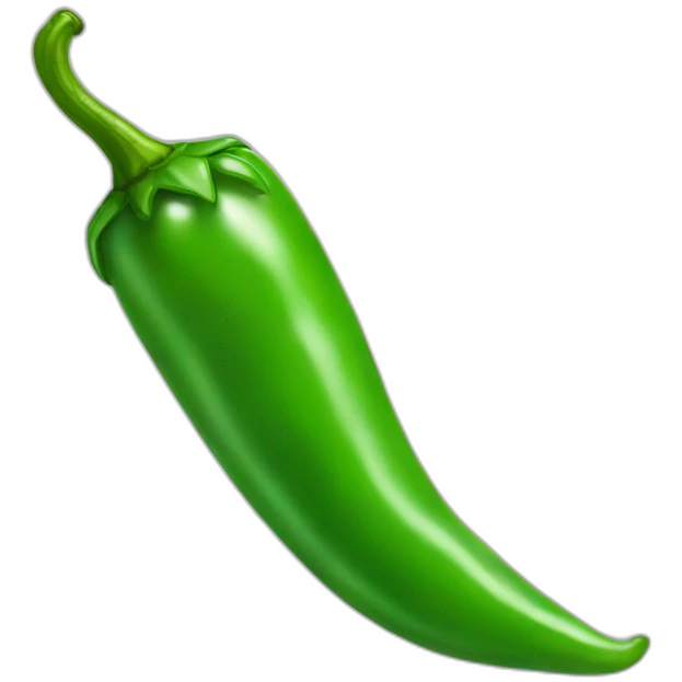 green cartoon chilli  emoji