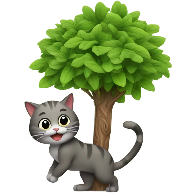 Cat eating a tree  emoji