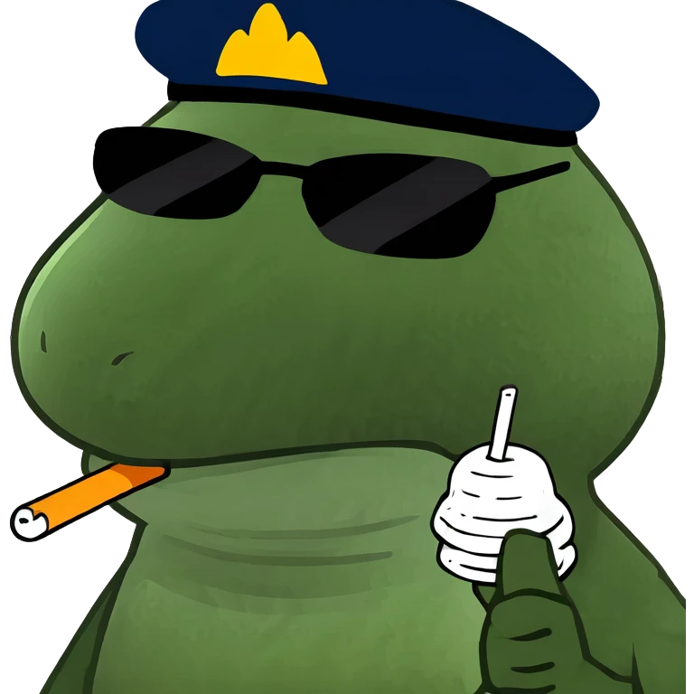 The duck smokes marijuana emoji