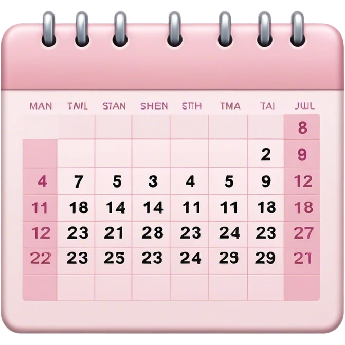 Light pink google calendar emoji
