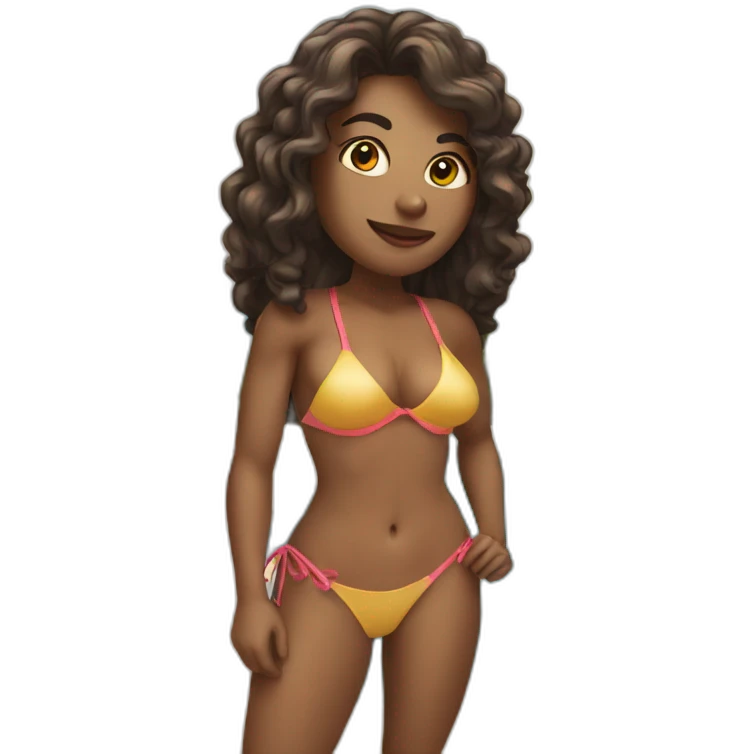 femme en bikini avec un corps parfait emoji