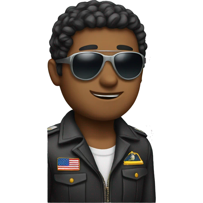 Pilot with sunglasses emoji