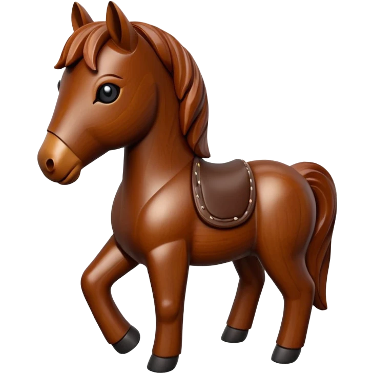 wood carved mini horse emoji