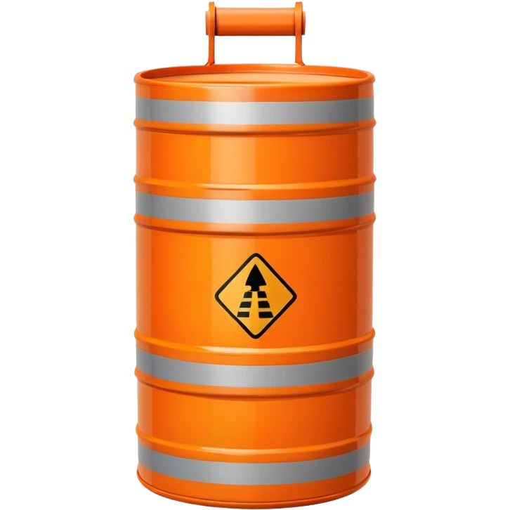orange road construction barrel emoji