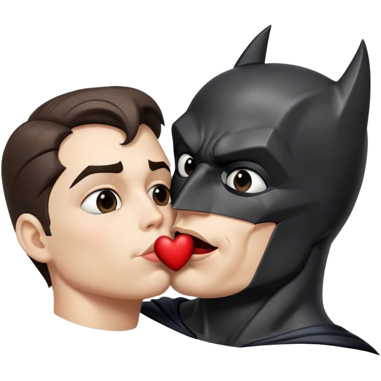 batman kissing  emoji