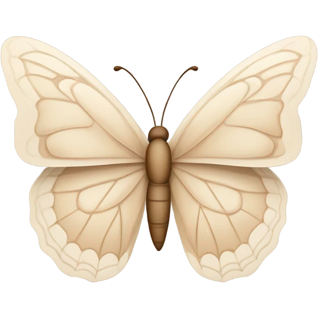 beige butterfly flying away emoji