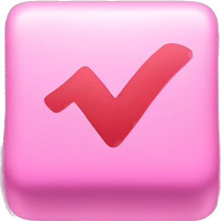 Pink checkmark emoji