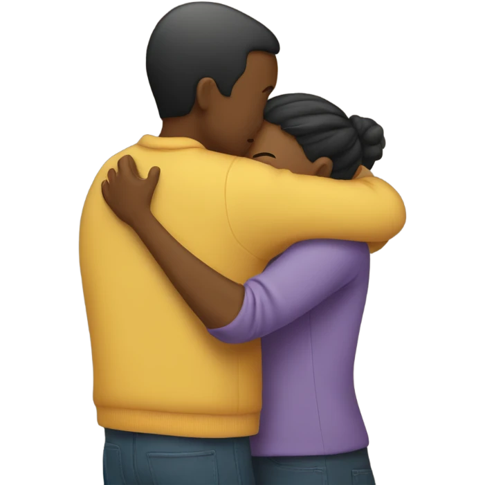 Two people hugging emoji